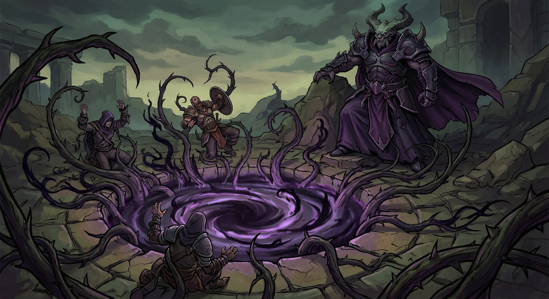 Underlord using Pit of Malice to root enemies