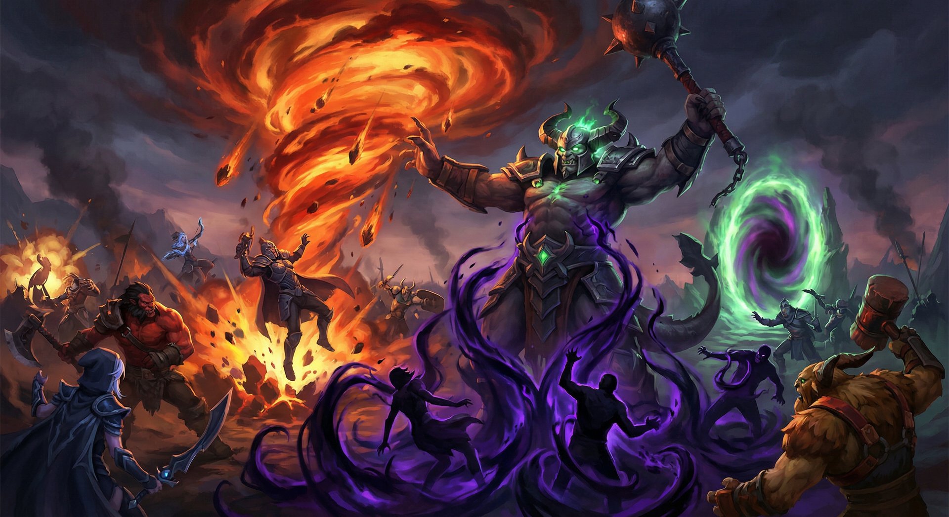 Underlord in a massive team fight with Firestorm and Pit of Malice