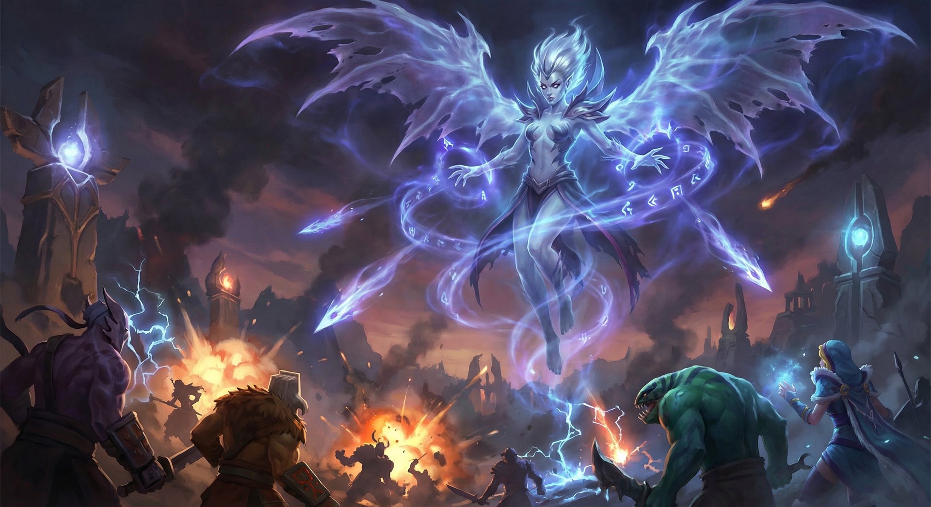 Vengeful Spirit in an epic Dota 2 teamfight scenario