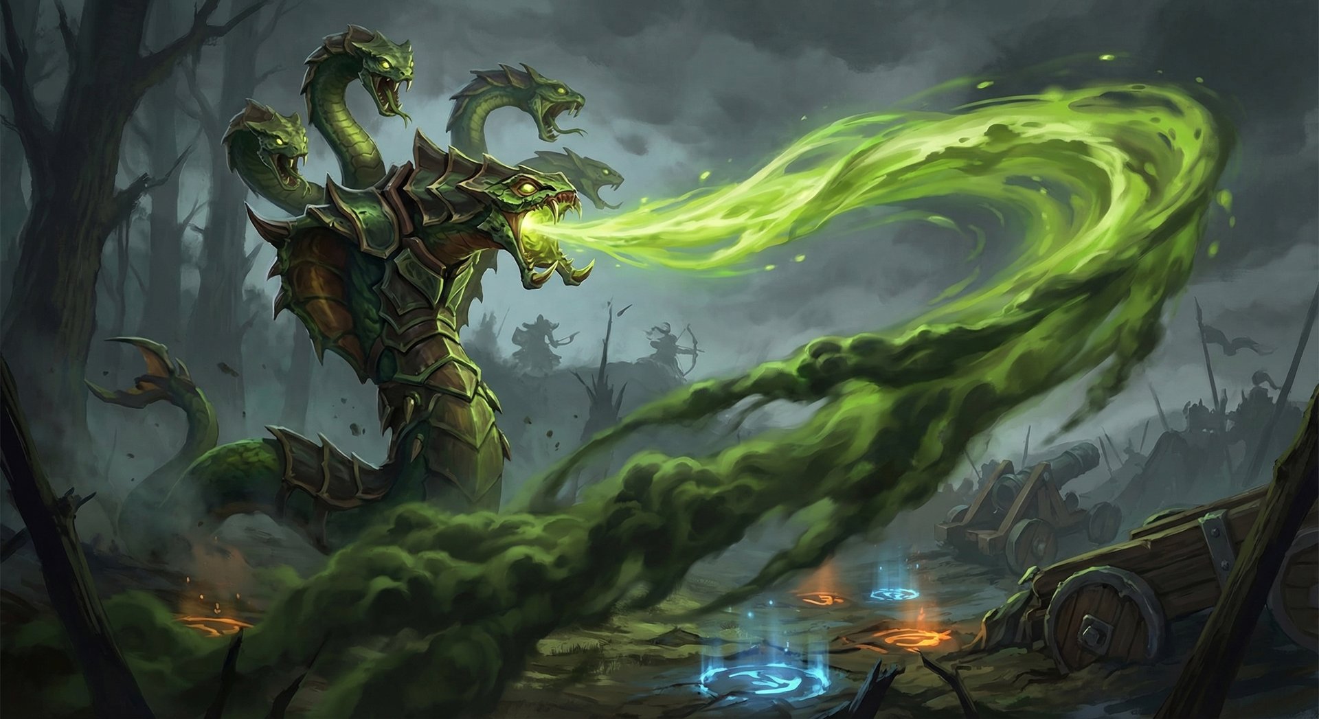 Venomancer casting Venomous Gale ability in Dota 2