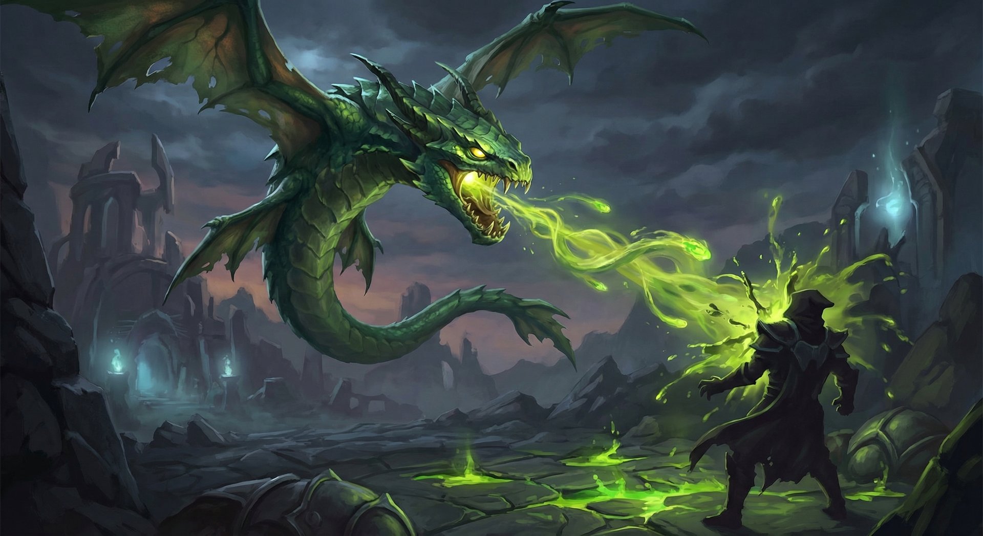 Viper launching Poison Attack toxic venom projectile at enemy hero