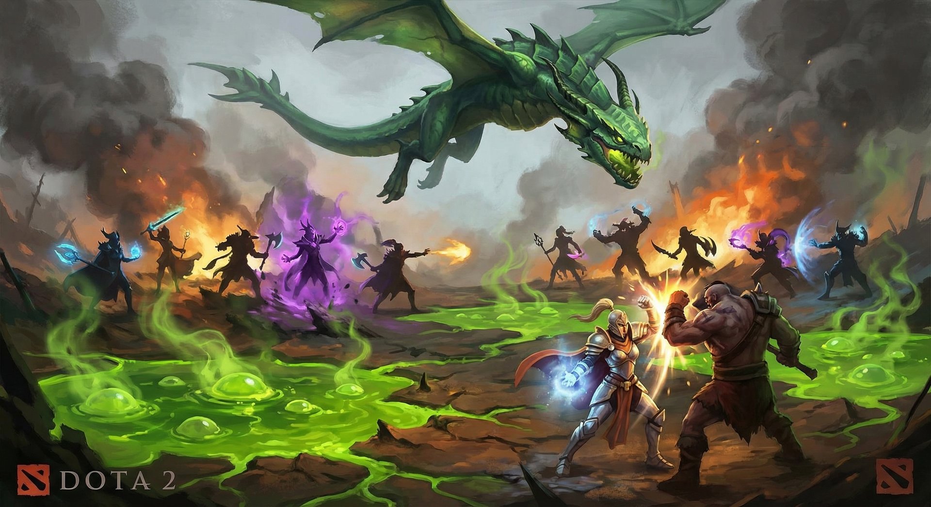 Viper in a massive 5v5 team fight casting Nethertoxin pools