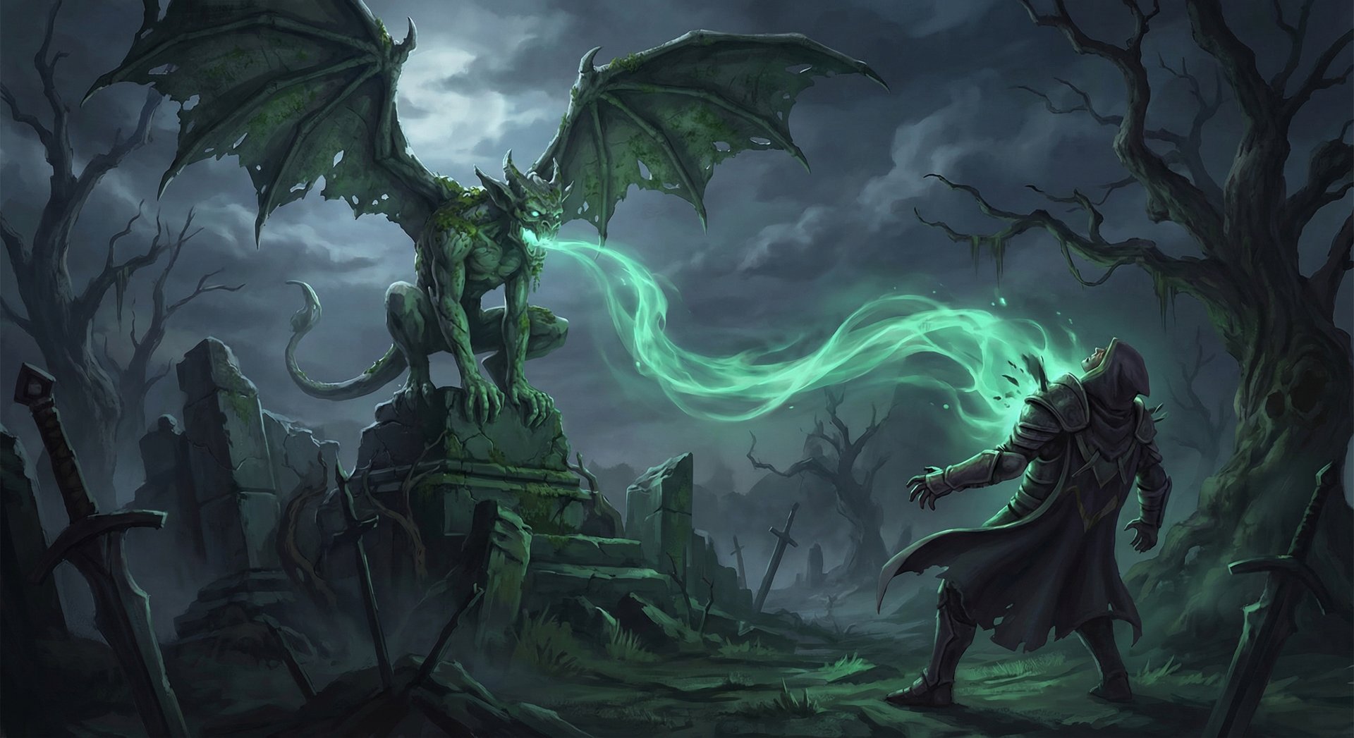 Visage casting Grave Chill on an enemy hero, draining movement and attack speed