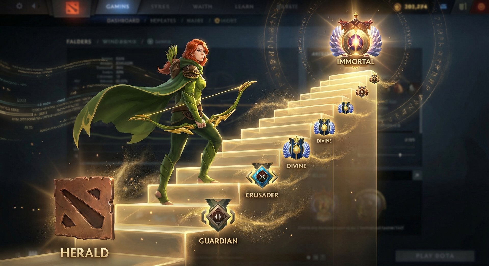 Windranger rank climbing guide from Herald to Immortal in Dota 2