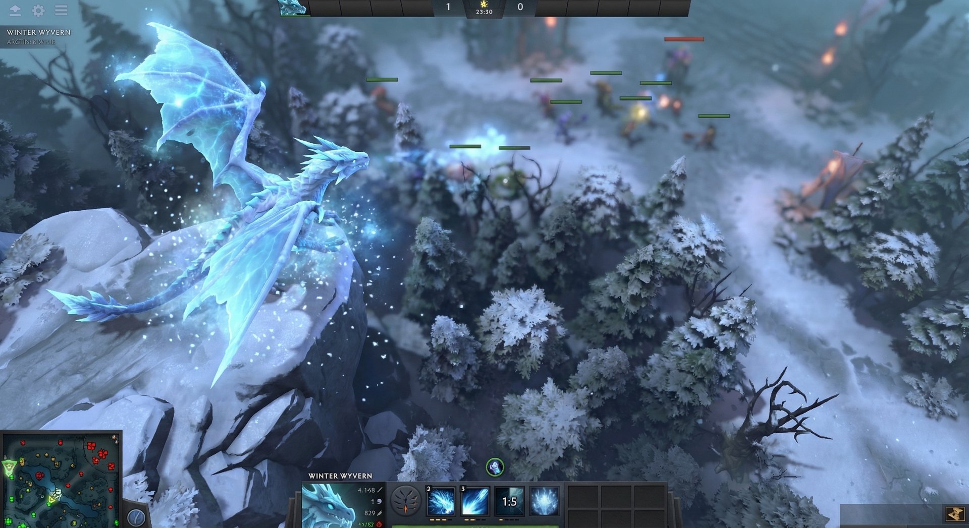 Winter Wyvern performing advanced cliff positioning technique with Arctic Burn