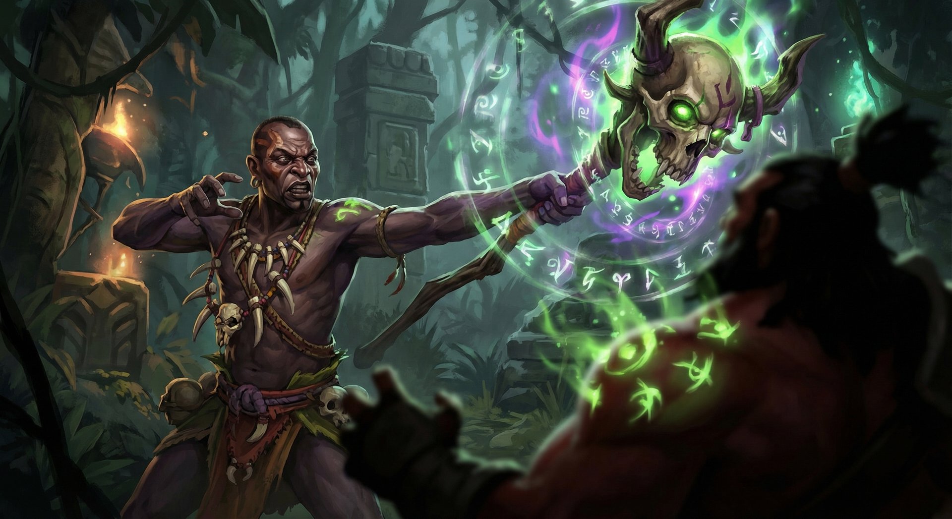 Witch Doctor performing advanced Maledict combo technique in Dota 2