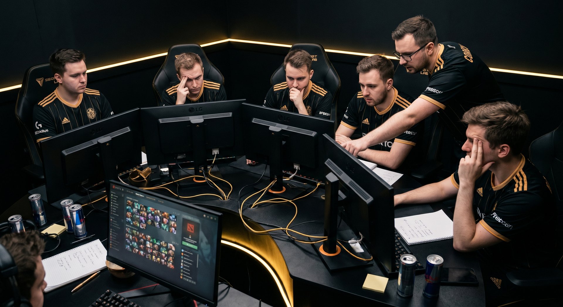 Dota 2 pro draft room under elimination pressure at Wallachia Season 8