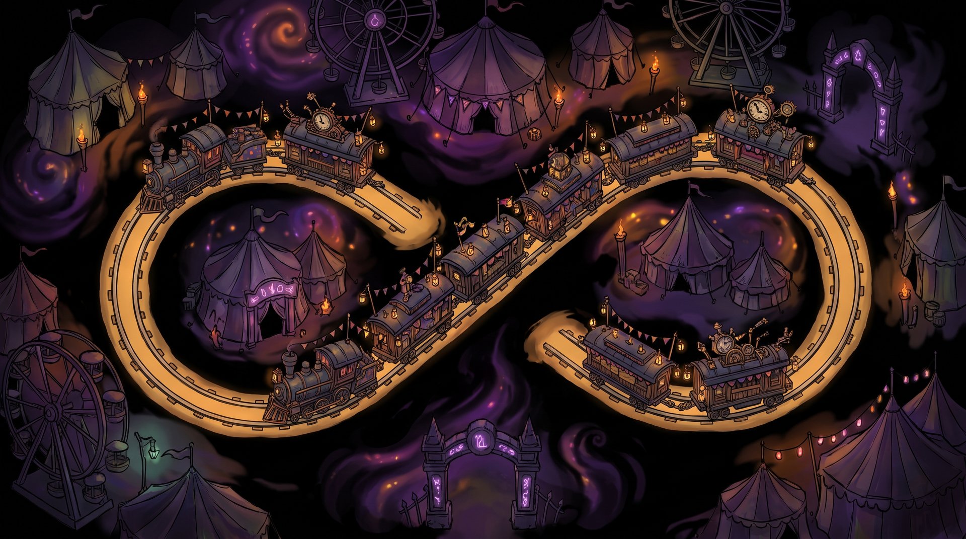 Dota 2 Dark Carnival train map six wagons Midnight Run Chapter 3 complete event