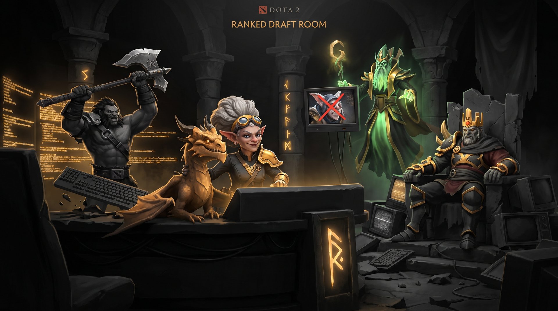 Snapfire Axe Necrophos and Wraith King as post-hotfix Dota 2 pub winners