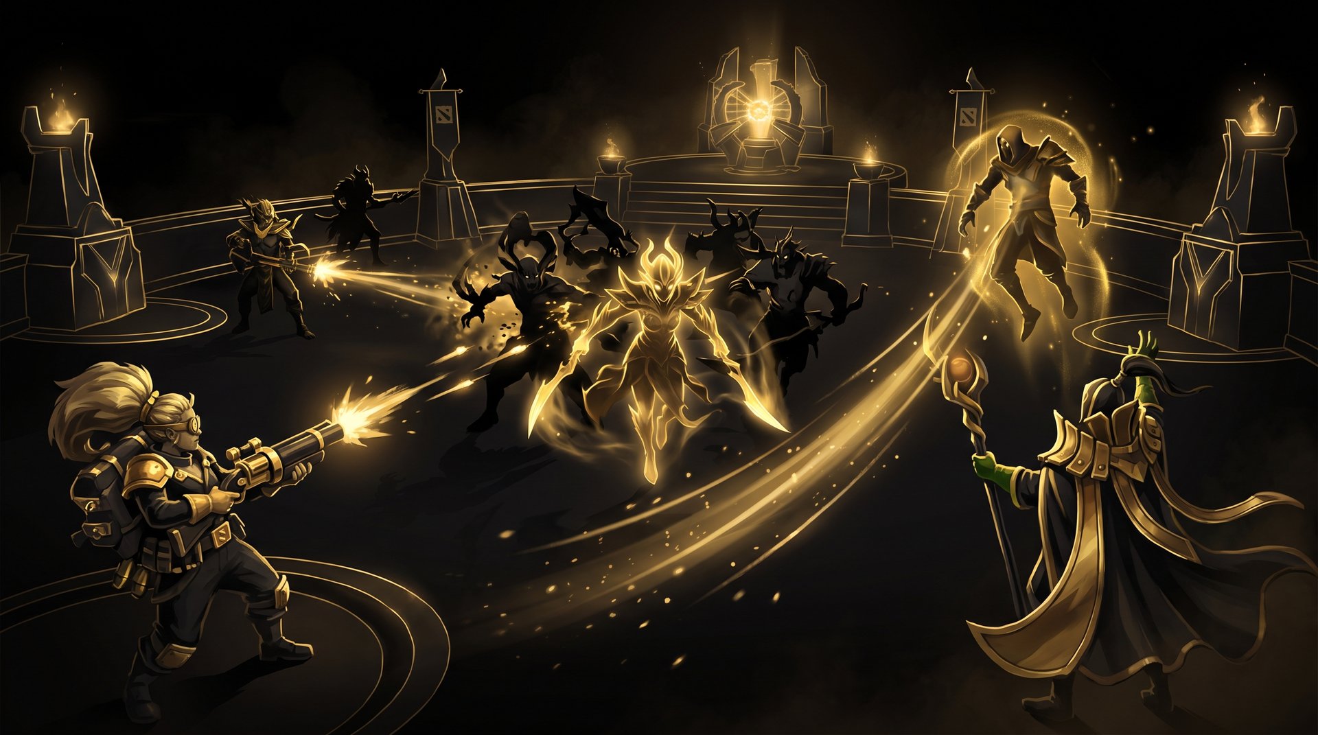 High MMR Dota 2 7.41d teamfight with Spectre, Snapfire, and Rubick
