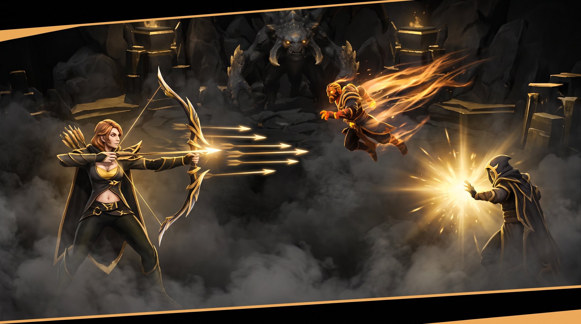 1w style late-game teamfight with Windranger Ember Spirit and Templar Assassin near Roshan