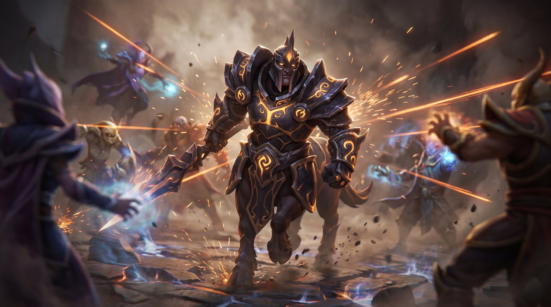 Cinematic offlaner artwork inspired by Noticed winning MVP at Dota 2 EWC 2026