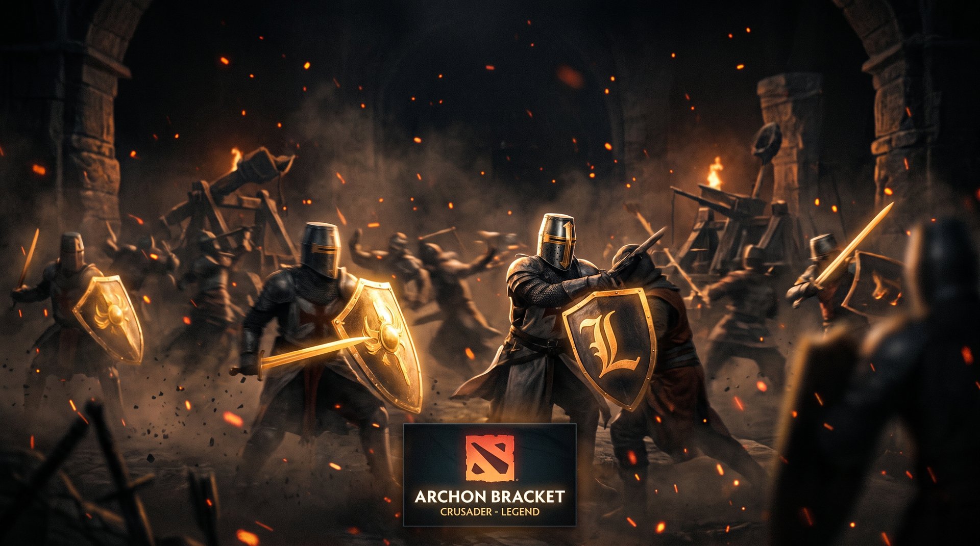 Archon bracket mid-journey challenge between Crusader and Legend in Dota 2