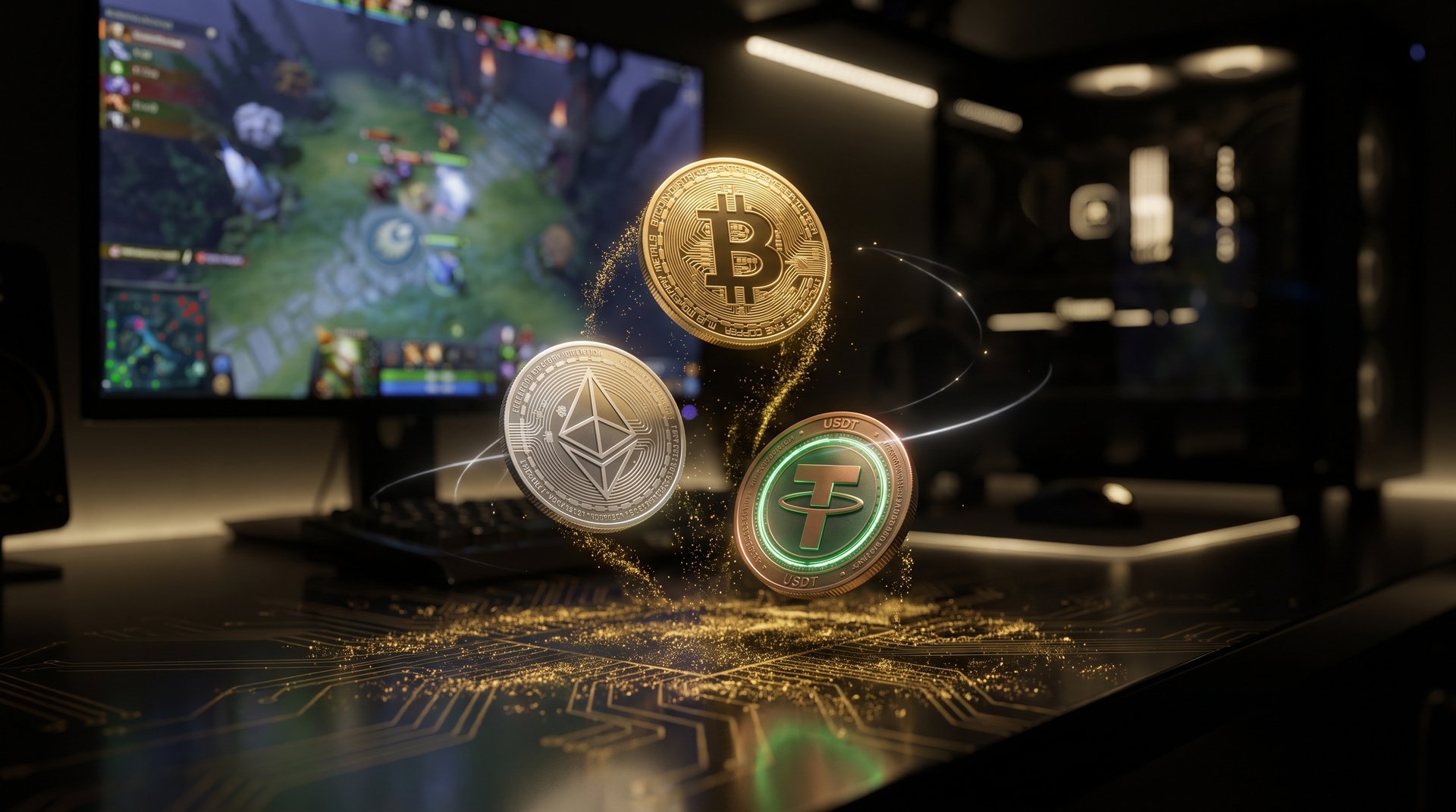 Cryptocurrency Bitcoin USDT payment options for Dota 2 MMR boosting