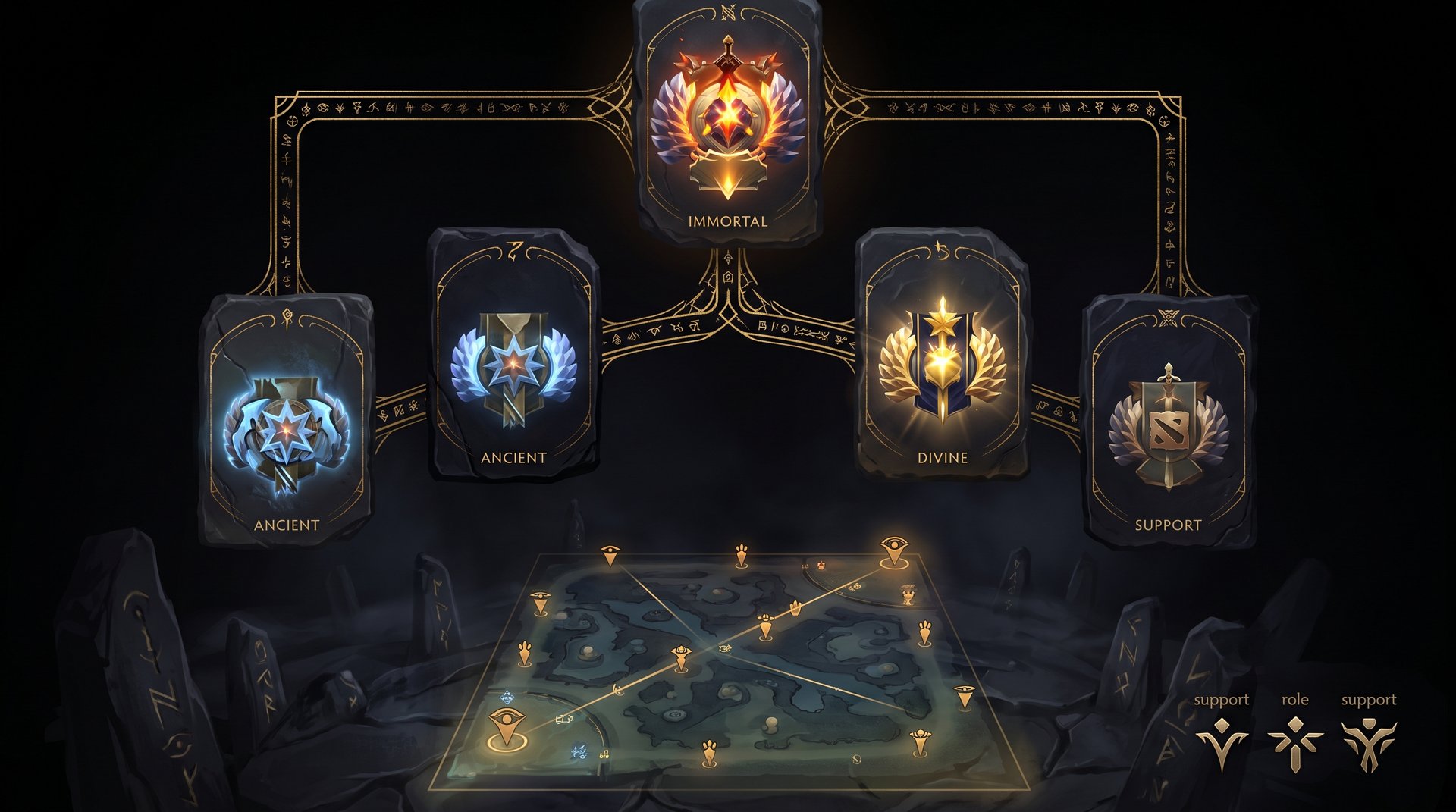 Dota 2 MMR boost timeline support role rank progression