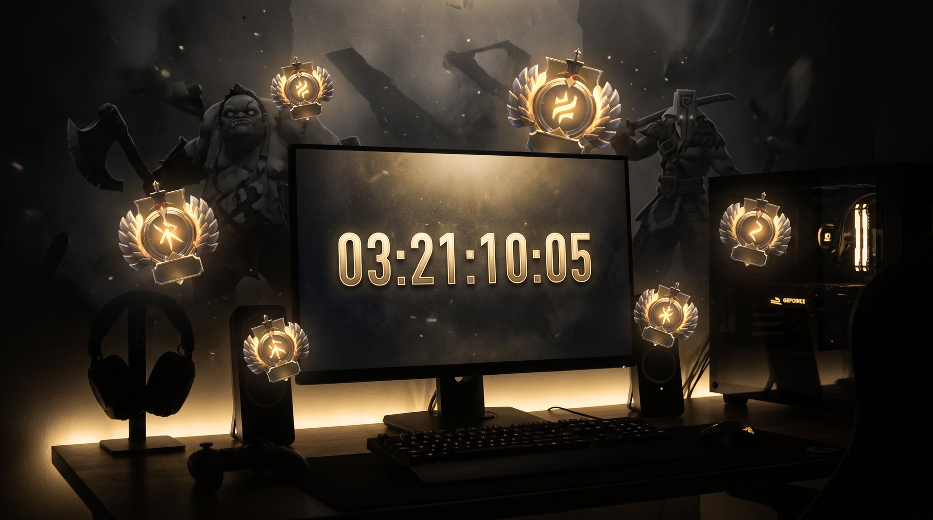 Dota 2 ranked season timer showing urgency of getting your target rank before reset