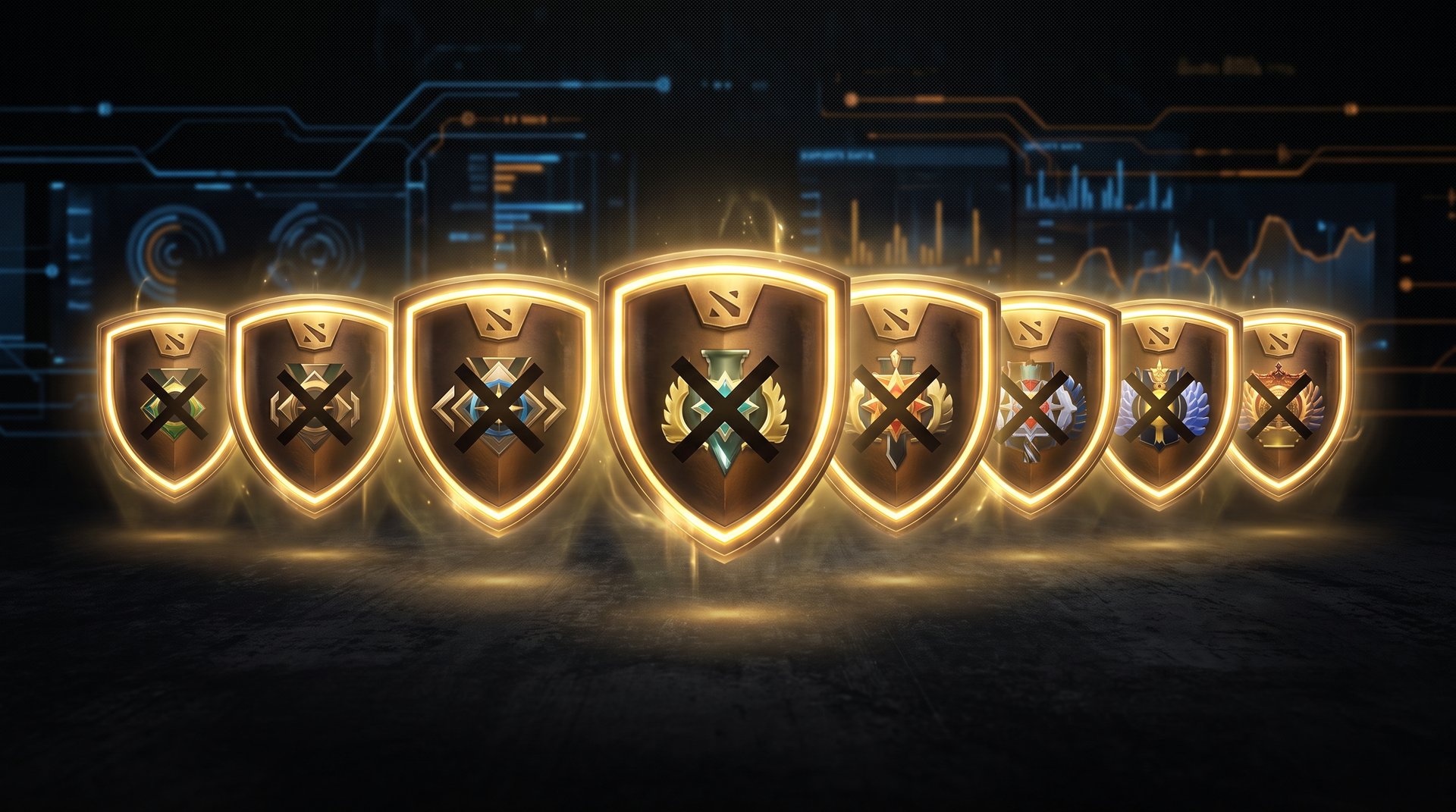 Dota 2 rank tier comparison showing how ban priorities shift from Herald to Immortal brackets