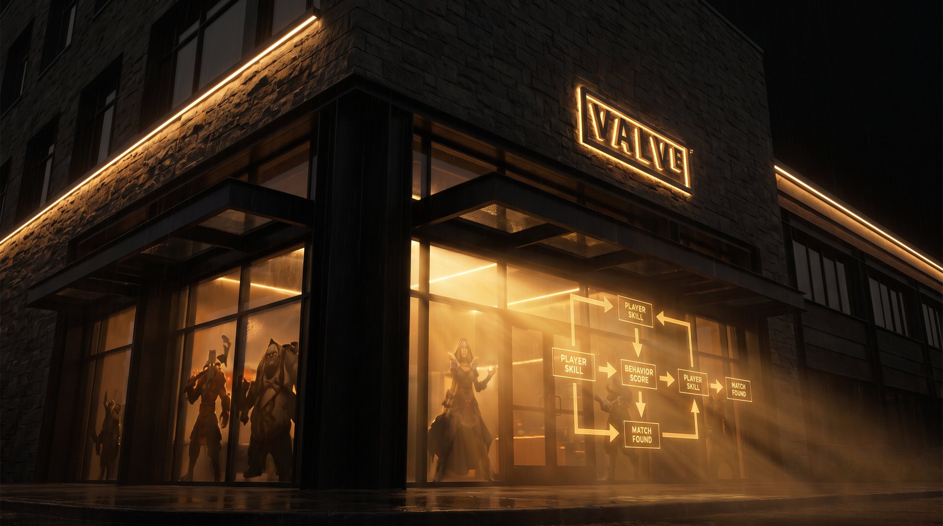 Valve corporate structure reflected in Dota 2 matchmaking algorithm design choices