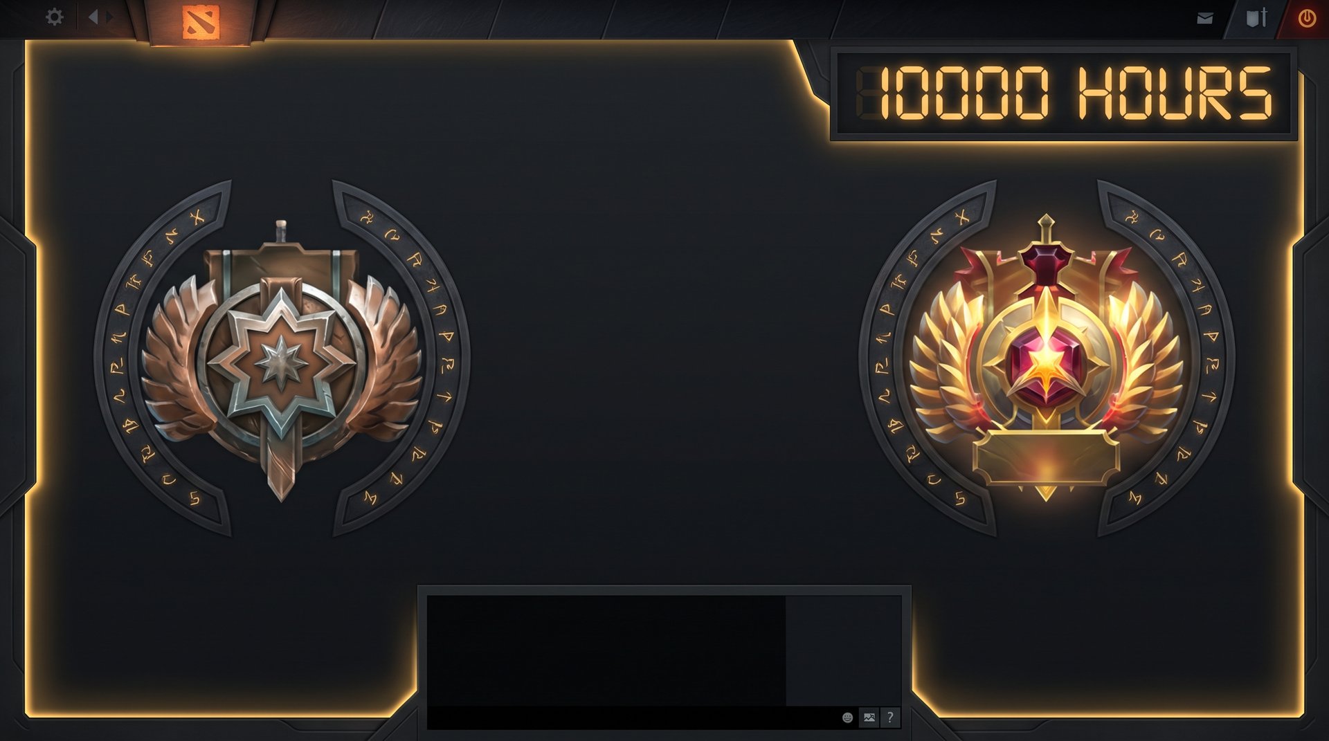 Archon rank medal vs Divine rank medal showing the gap hours of practice alone cannot close in Dota 2