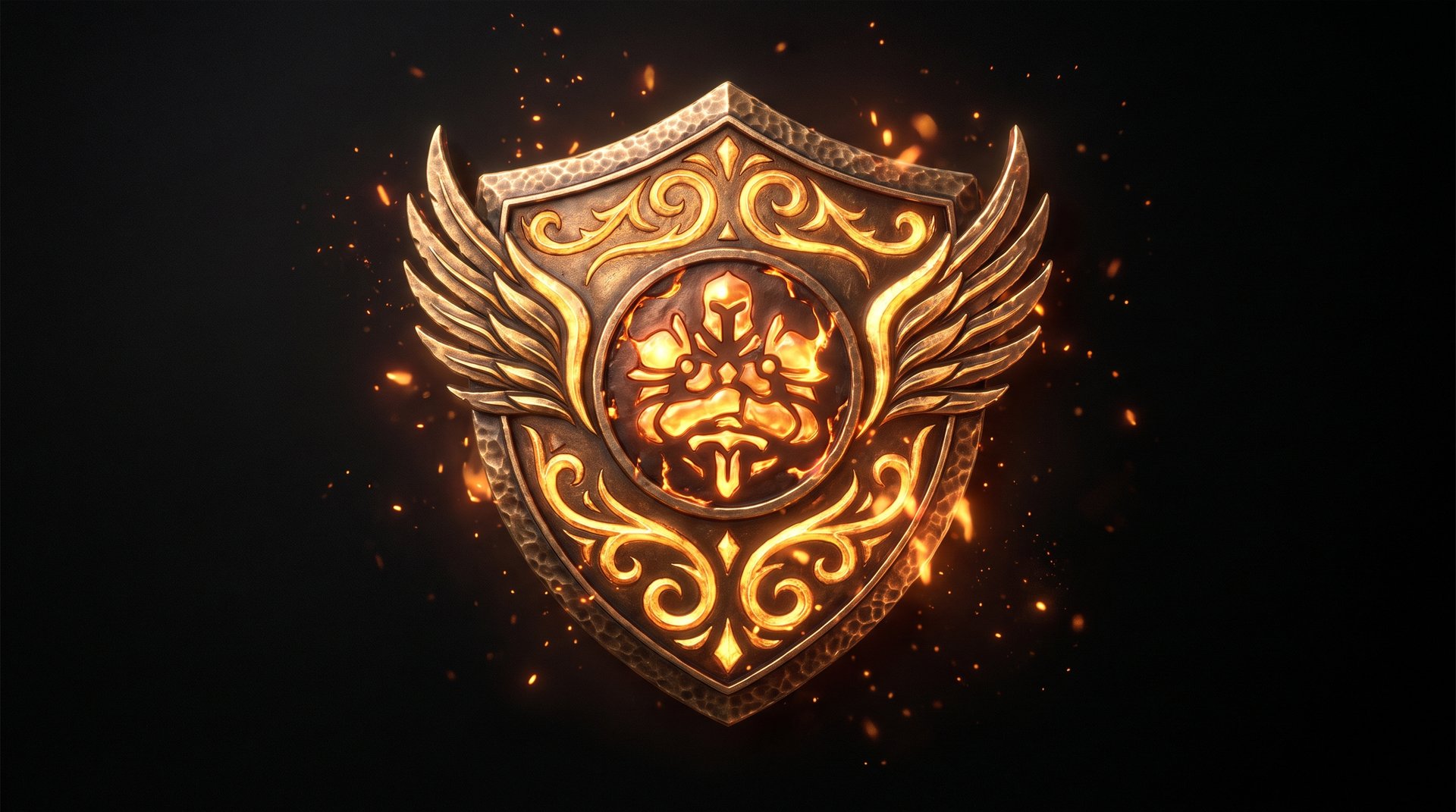 Dota 2 Immortal rank medal glowing gold on a dark background representing elite player status