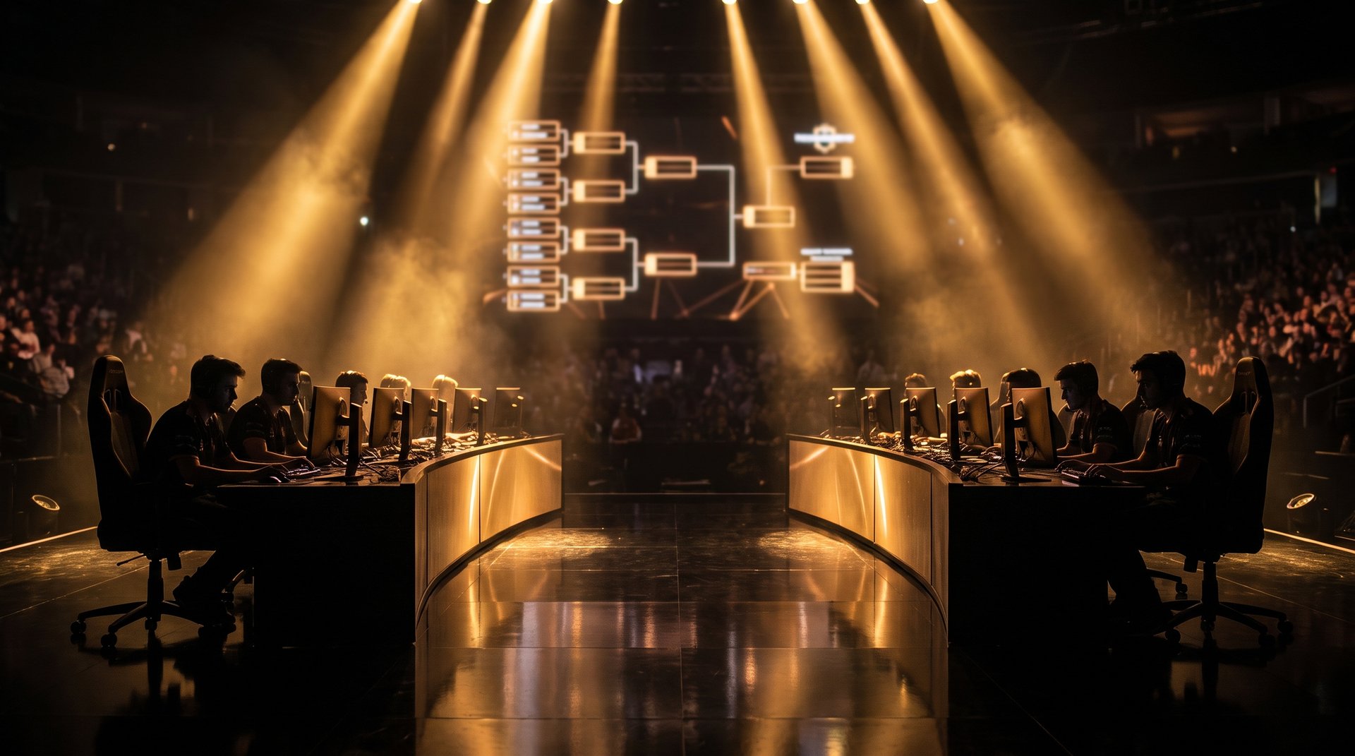 Professional Dota 2 teams competing on stage at The International 2026 tournament in Shanghai
