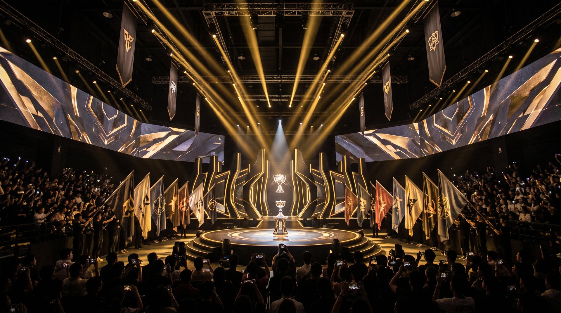 TI 2026 Shanghai arena with 16 competing teams and championship stage