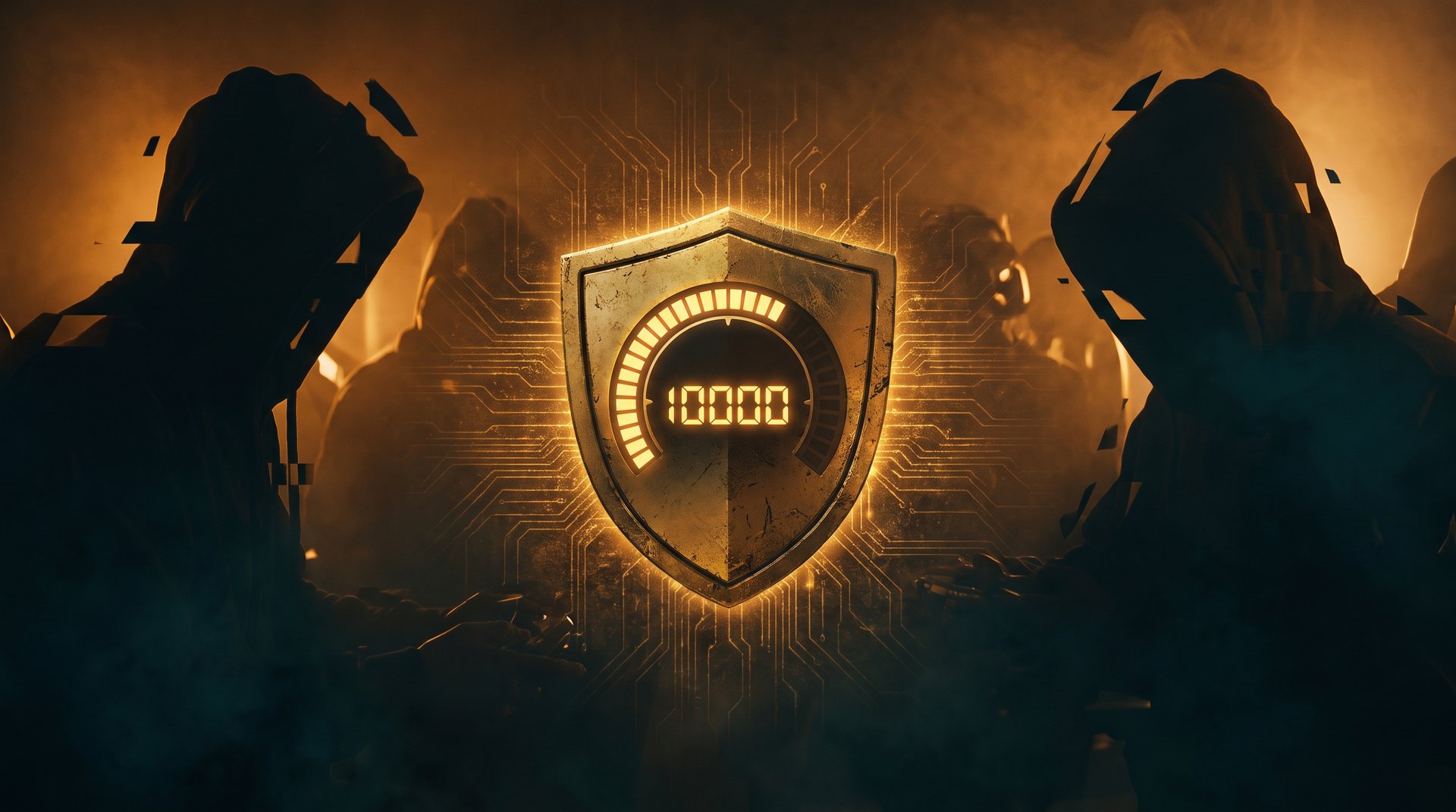 Dota 2 behavior score and smurf detection concept, dark gaming aesthetic with gold warning indicators