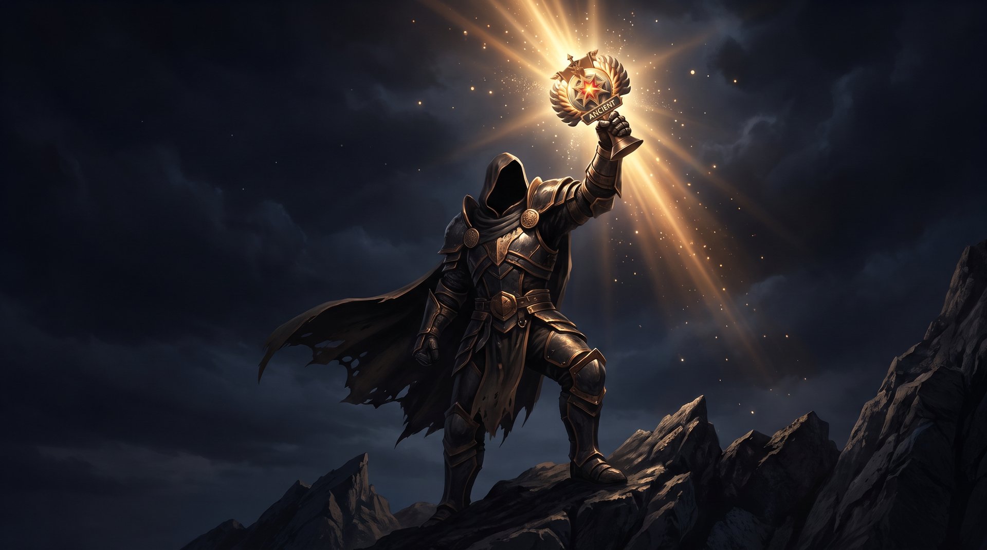 Dota 2 ranked medal result after winning all calibration games -- champion rank achievement