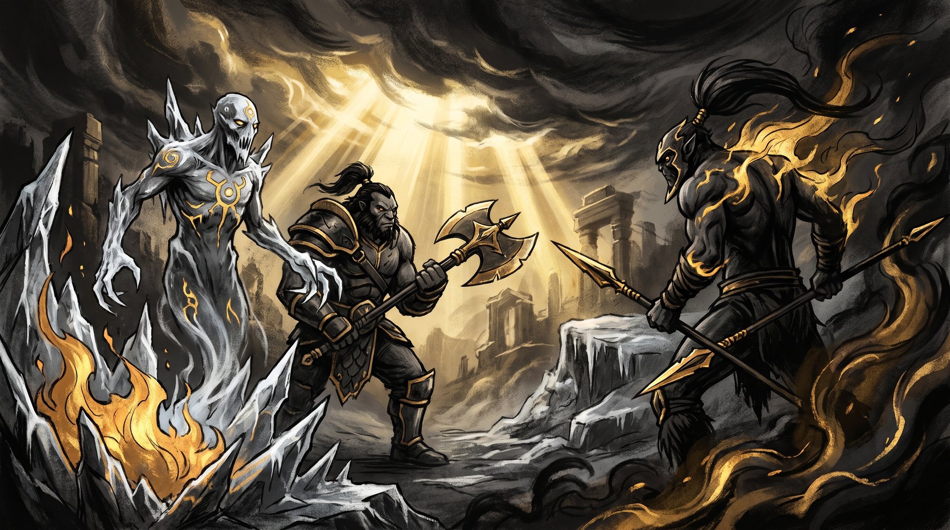 Huskar counter heroes Ancient Apparition and Axe in Dota 2