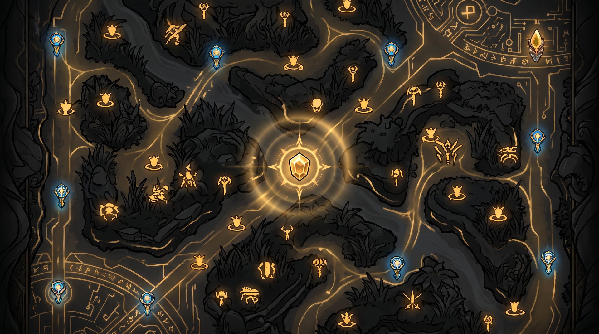 Gem of True Sight revealing hidden Techies proximity mines on the Dota 2 map