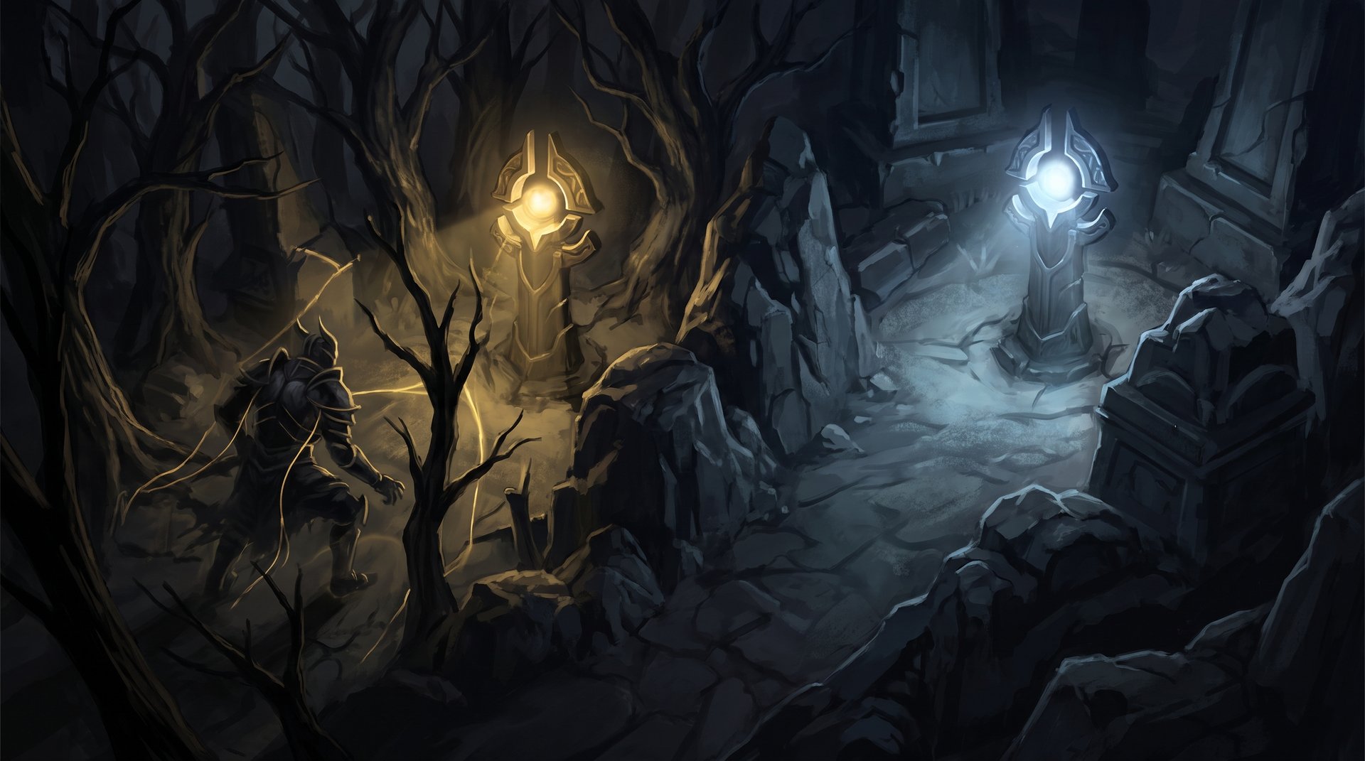 Sentry wards placed to reveal Riki invisible positions on the Dota 2 map