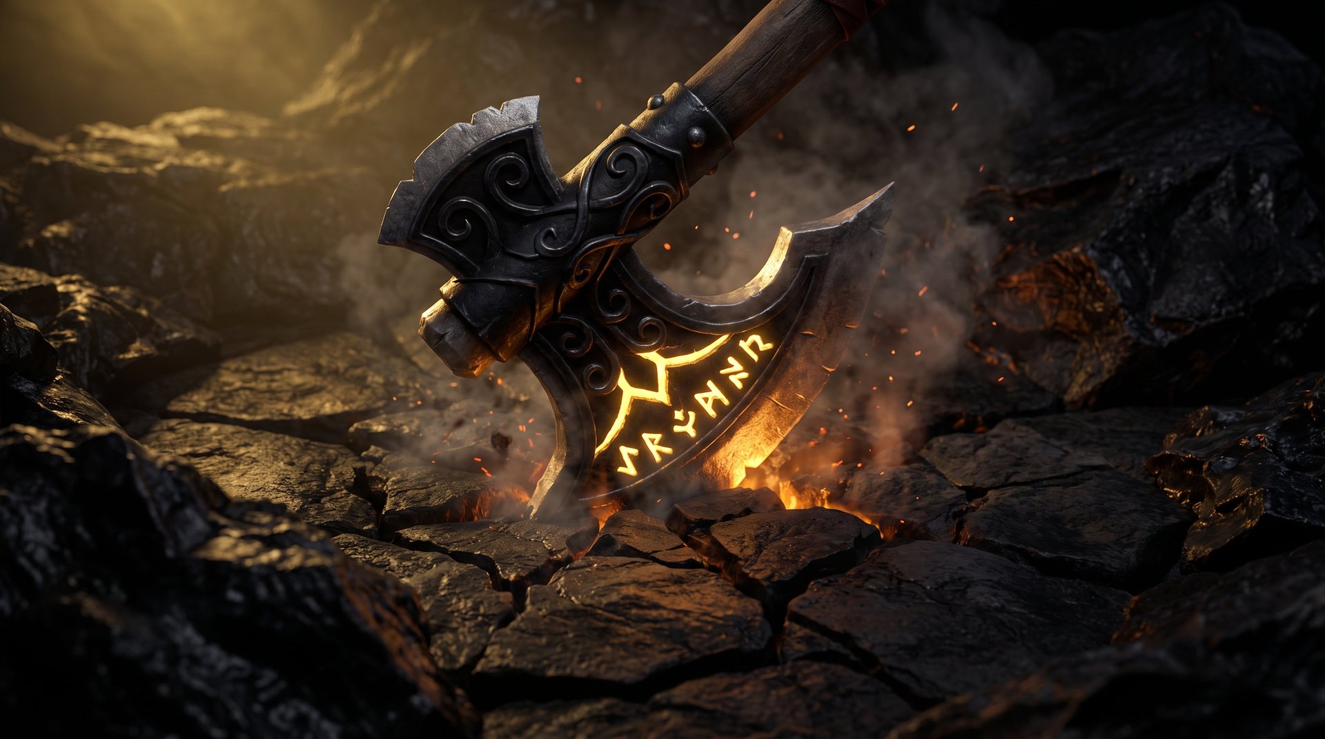 Axe battle axe with golden runes -- Dota 2 hero power and Counter Helix