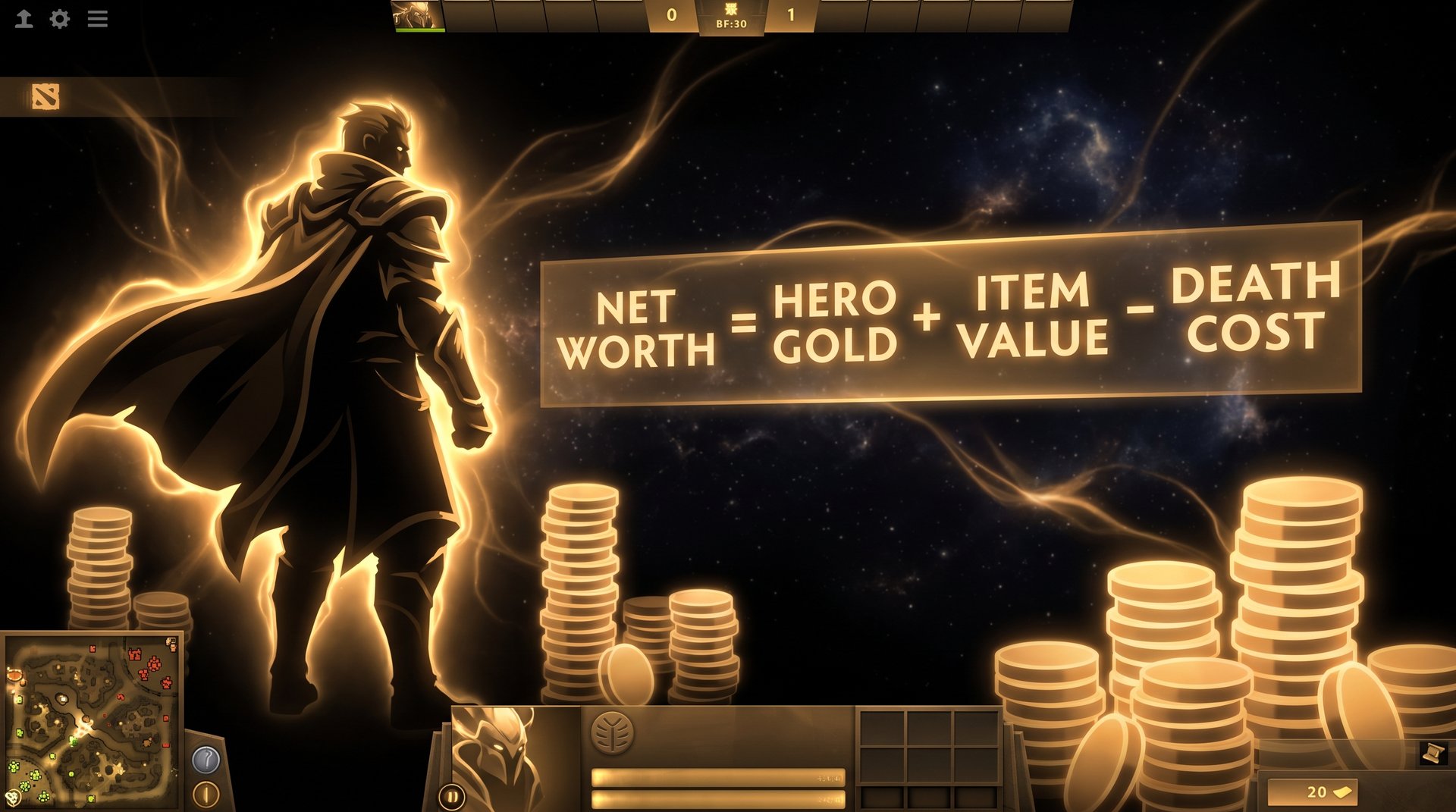 Dota 2 buyback cost formula scaling with net worth gold calculation