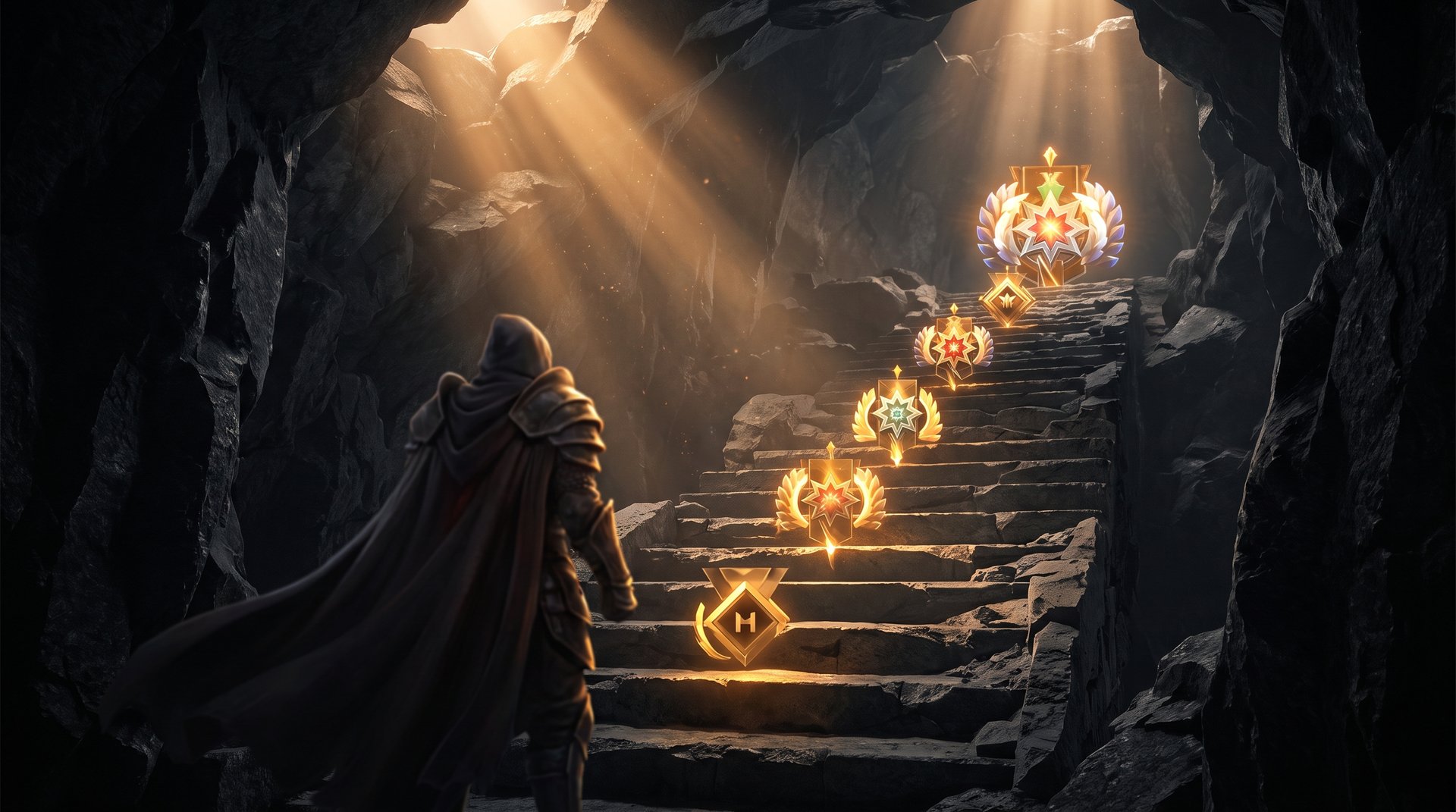 Dota 2 rank staircase showing the journey through each 1000 MMR milestone