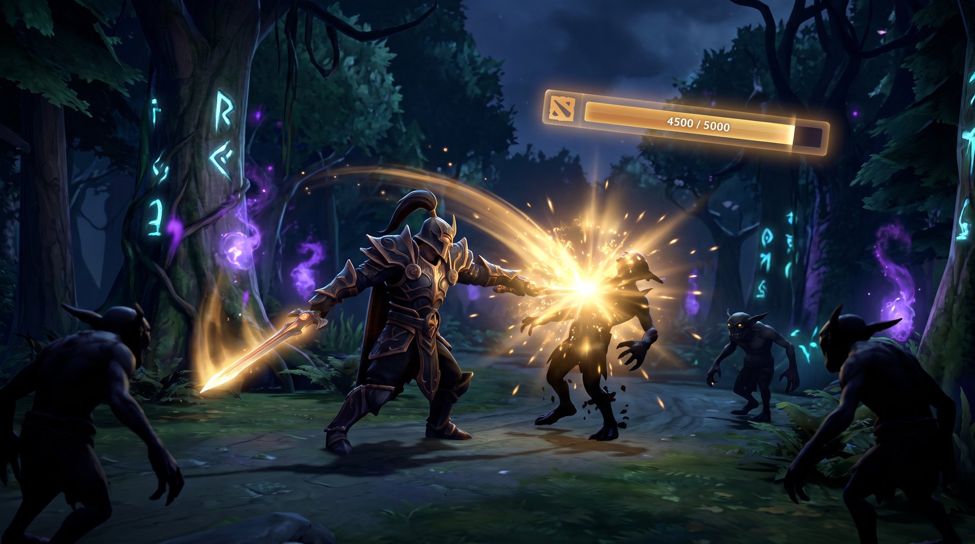 Dota 2 carry hero animation cancel orb-walk sequence with gold timing indicators