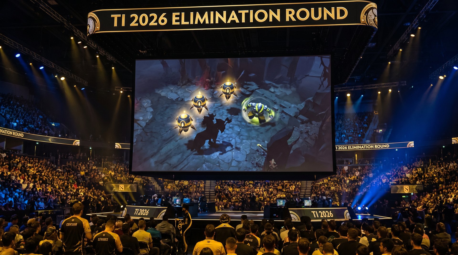 TI 2026 Roshan control fight showing frontline setup and support initiation