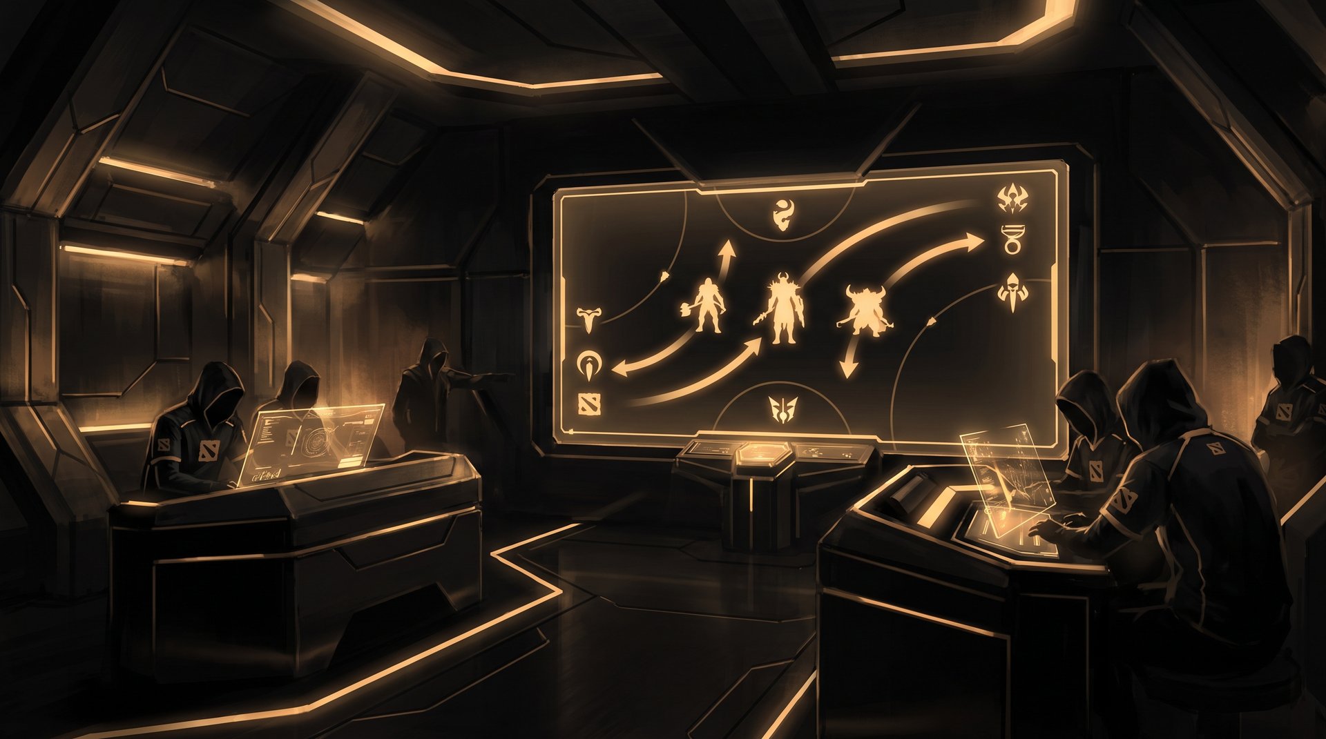 Draft room concept showing LGD strategy shifts around a new mid player