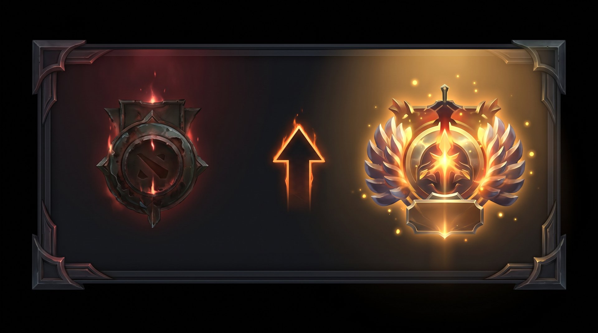 Before and after MMR comparison showing rank jump achieved by TeamSmurf clients in 2026