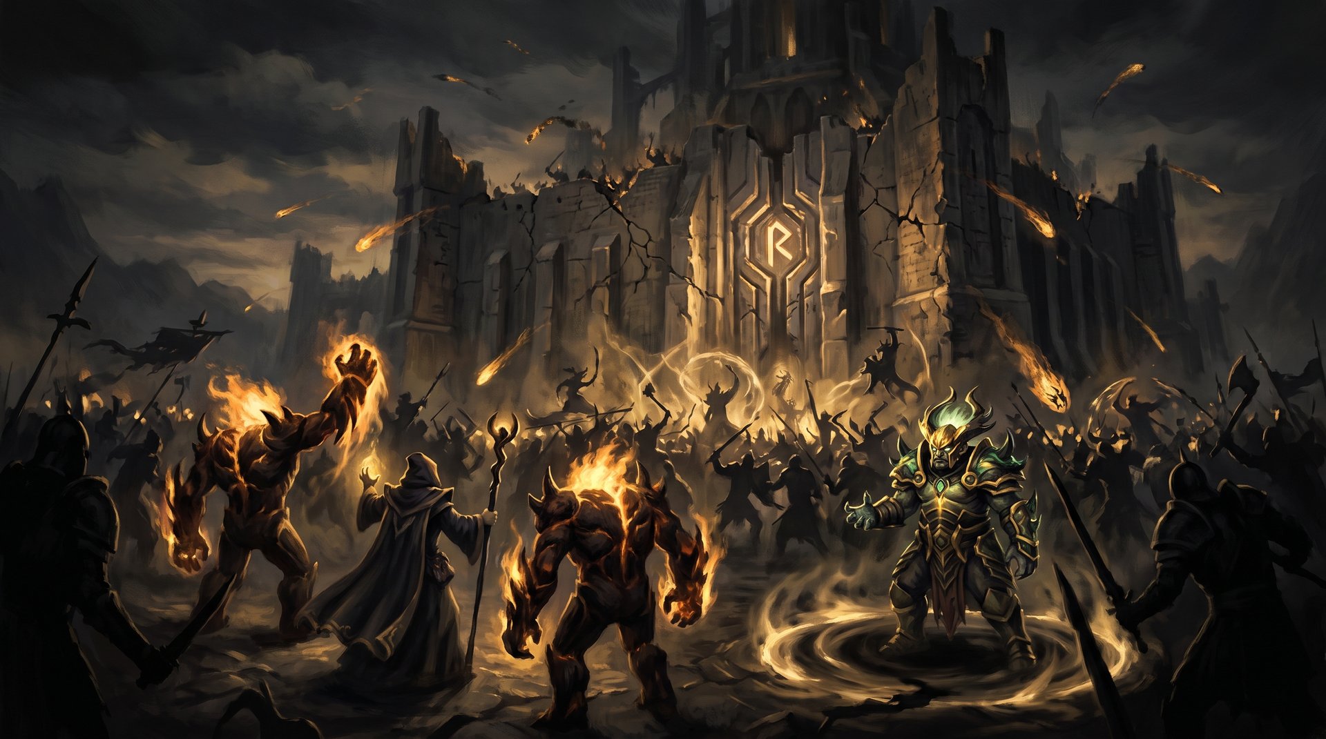 Dota 2 late-game support heroes Warlock and Underlord dominating 60-minute siege