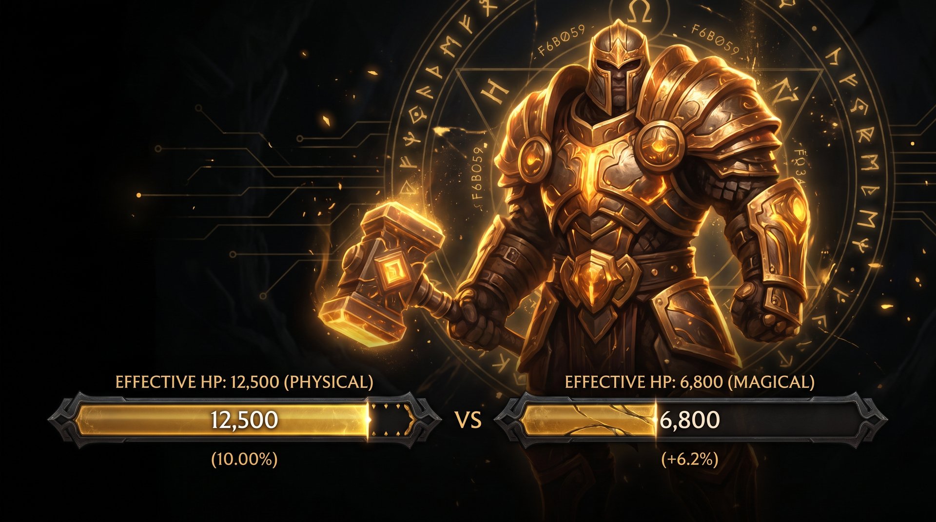 Dota 2 armor EHP comparison showing physical effective HP scaling with armor values