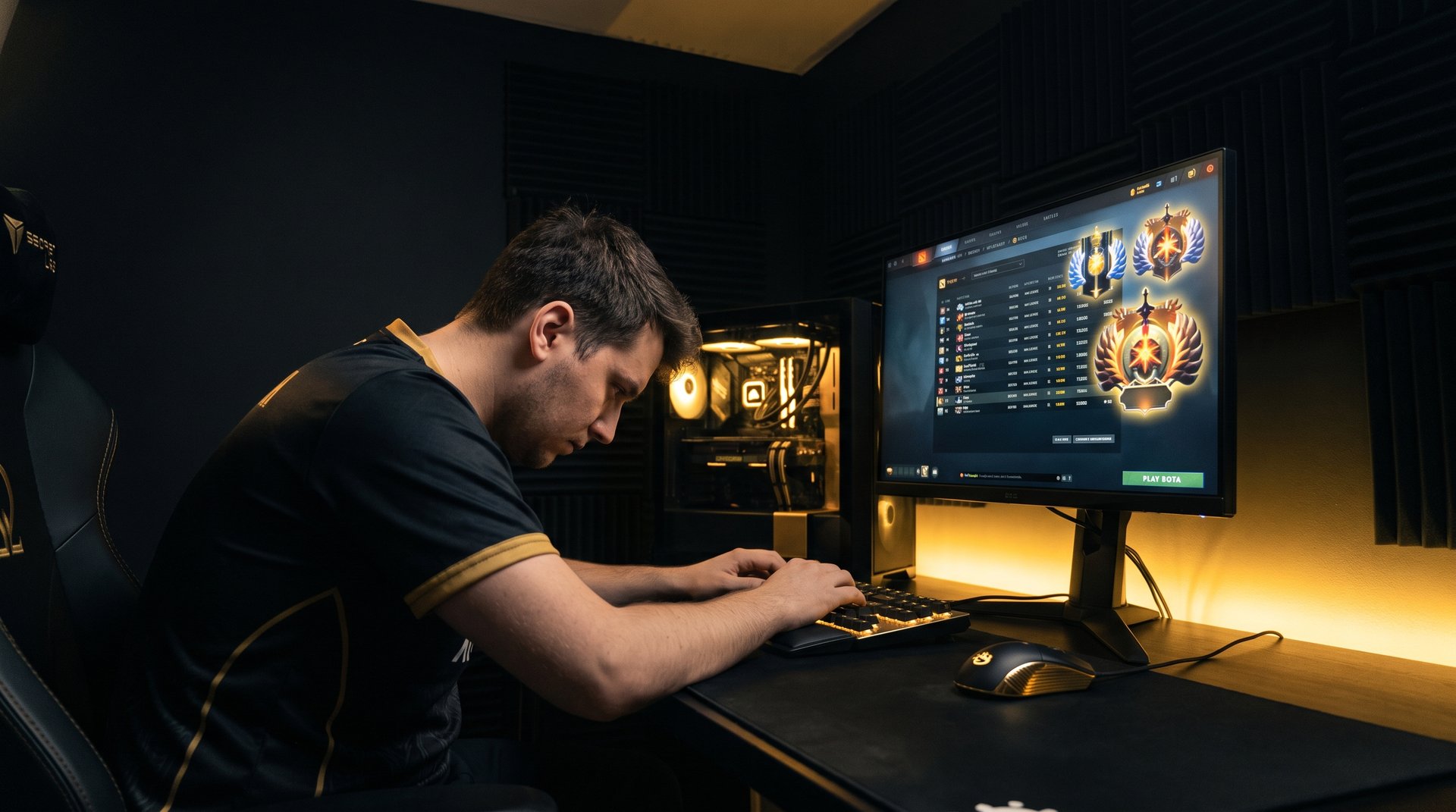 Immortal Dota 2 booster playing ranked match for a TeamSmurf client