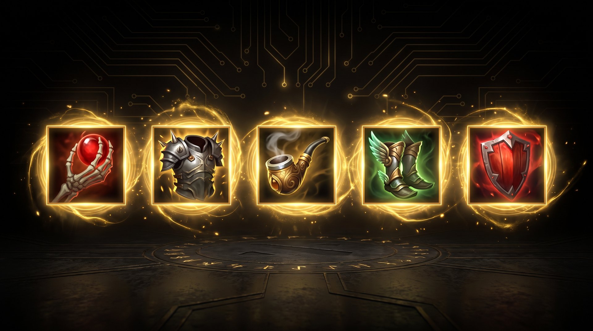 Dota 2 aura items lineup showing Vladimir Offering, Assault Cuirass, Pipe of Insight and other team items