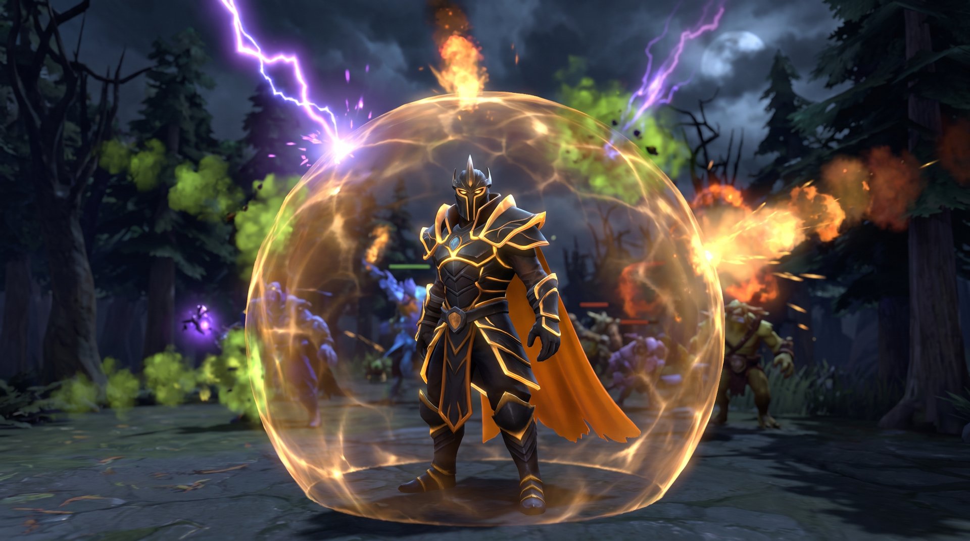 Dota 2 hero with BKB active being hit by piercing spells