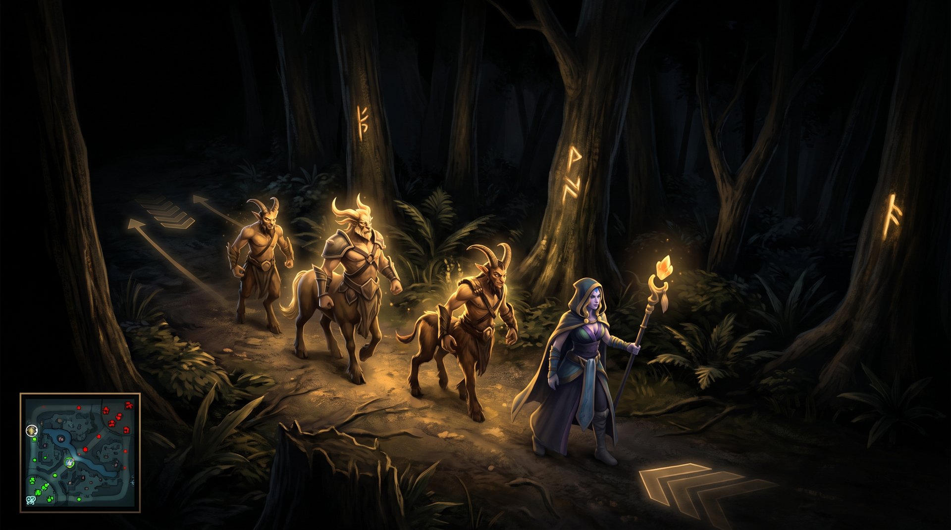 Dota 2 support hero pulling neutral creeps to control lane equilibrium