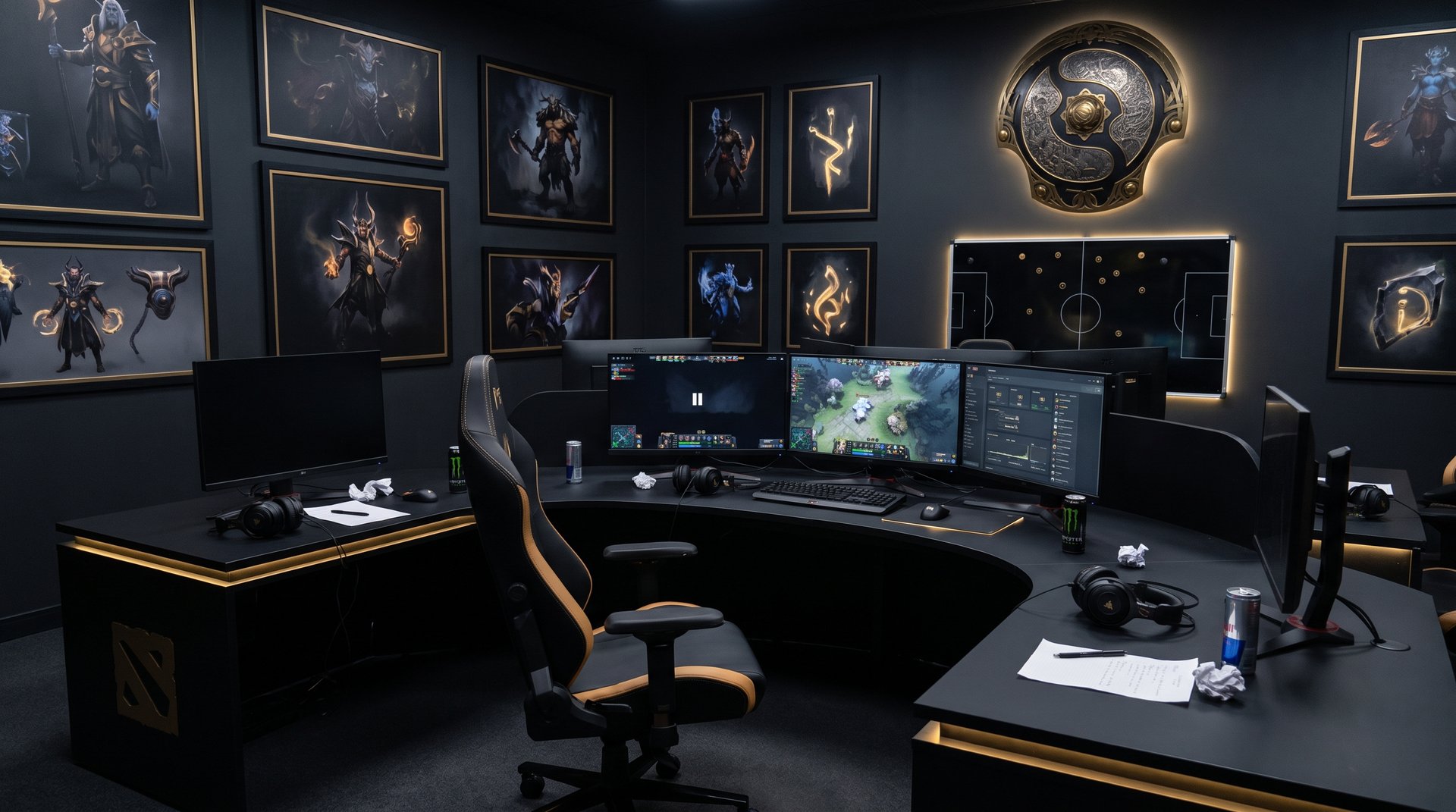 Empty Dota 2 coach station showing Aui_2000 retirement after TI 2026