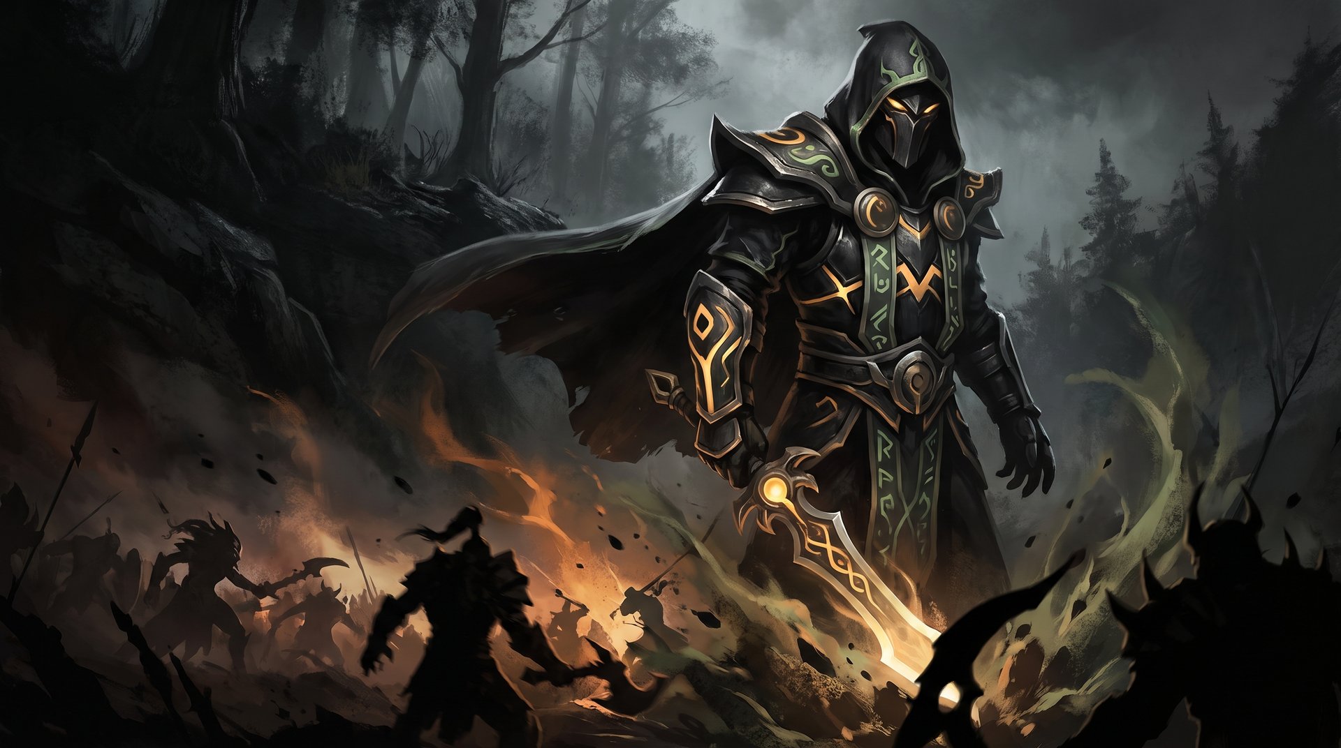 Dota 2 carry entering a midgame fight from the flank