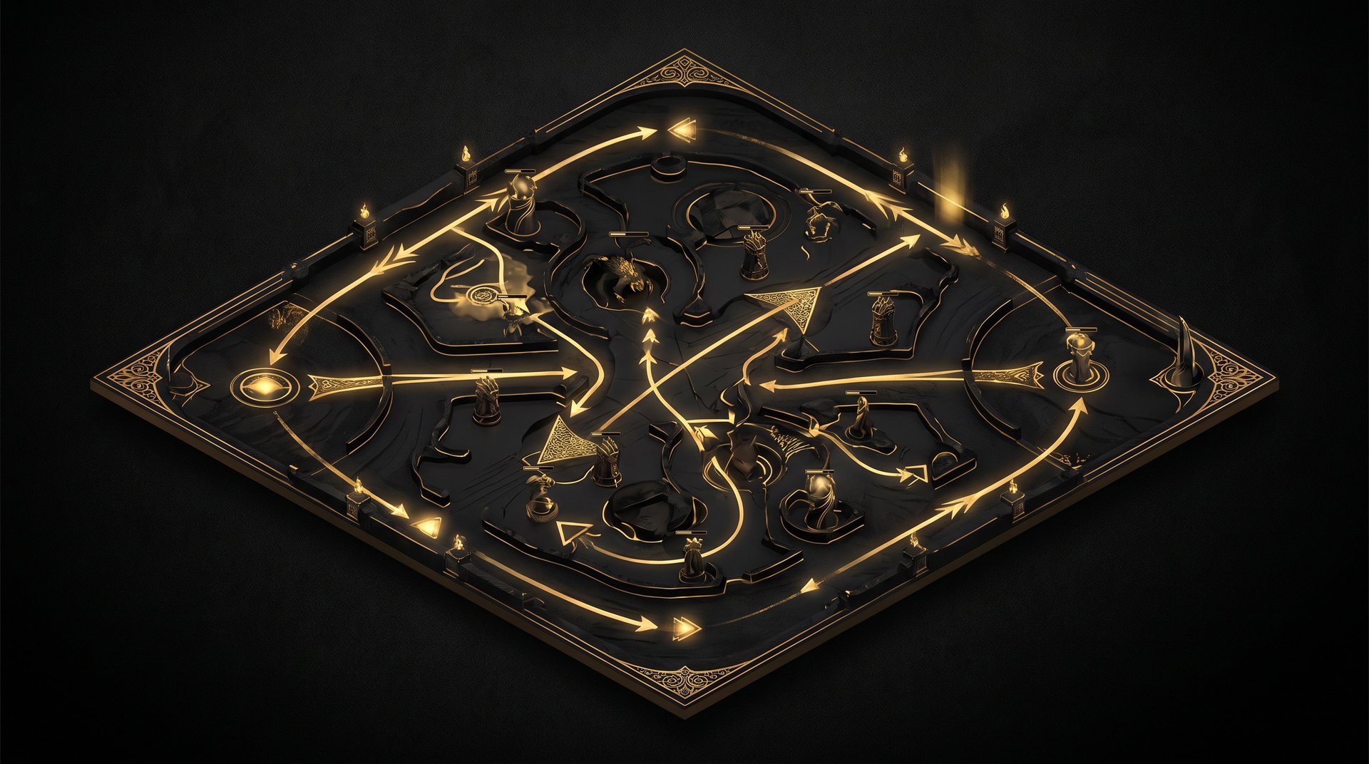 Dota 2 tactical map with smoke movement and ward vision