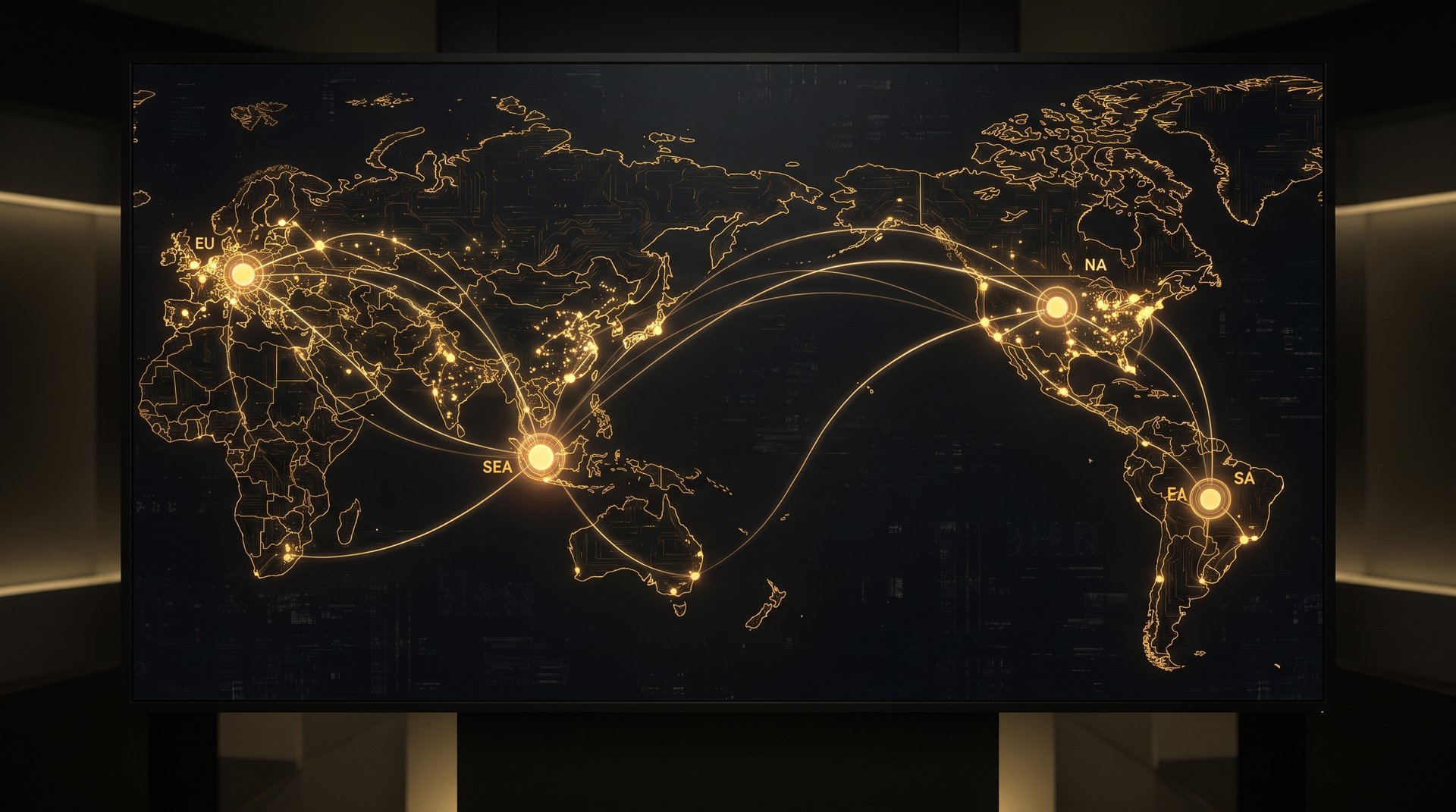 Dota 2 server regions map showing SEA EU NA and SA activity hotspots affecting queue times