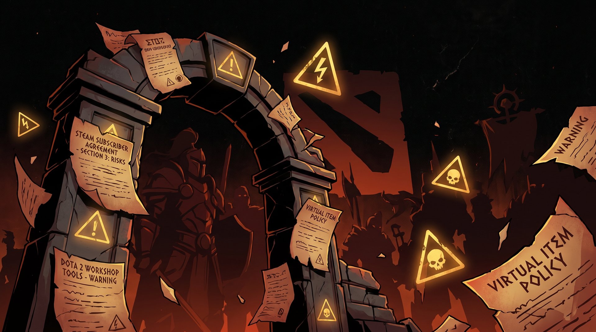 Steam Subscriber Agreement risk warning for Dota 2 account trading -- what ban risks look like