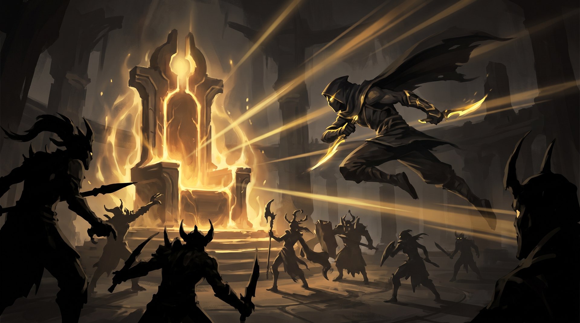 Dota 2 teamfight around a golden throne during the BLAST Slam VIII playoffs